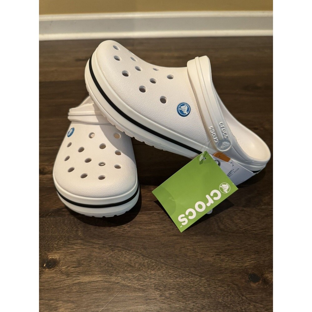 NWT -Crocs Crocband Clog White 11016 Unisex Size M9 W11